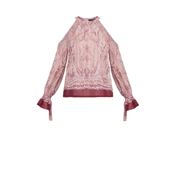 💕BCBGMaxAzria💕 Sessilee Baroque Paisley Top - Picture 4 of 8